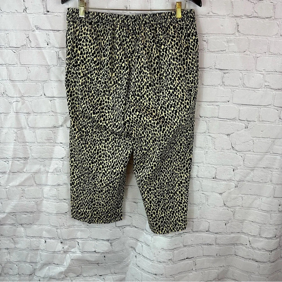 alfred dunner elastic waist pull on pants leopard print animal print sz 14 - Picture 2 of 6
